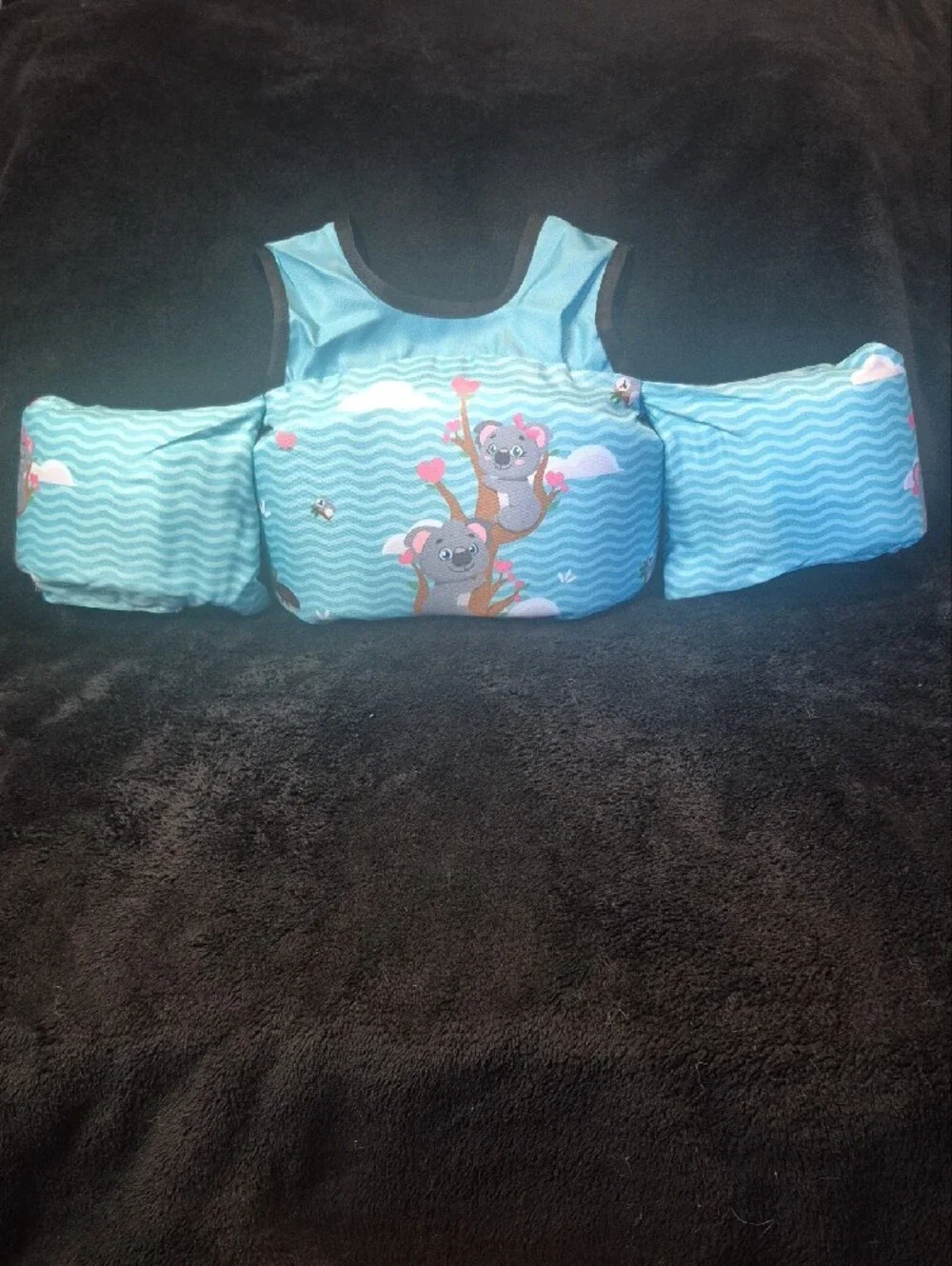 Kids Float Vest with Sea Animal Print - Blue